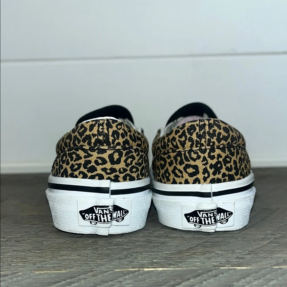 Vans Kids Leopard Print Slip-On Sneakers Little Girls 10.5 -  Animal Print Retro - Picture 7 of 9